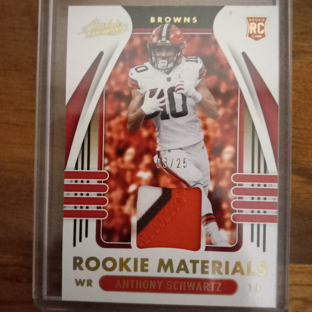Anthony SWARTZ Rookie Materials Footbal Patch l Card #03/25